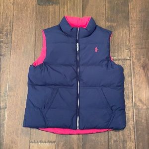 Girls REVERSIBLE Polo puffer vest